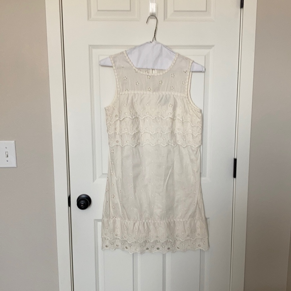 EUC J. Crew ivory eyelet dress size 6